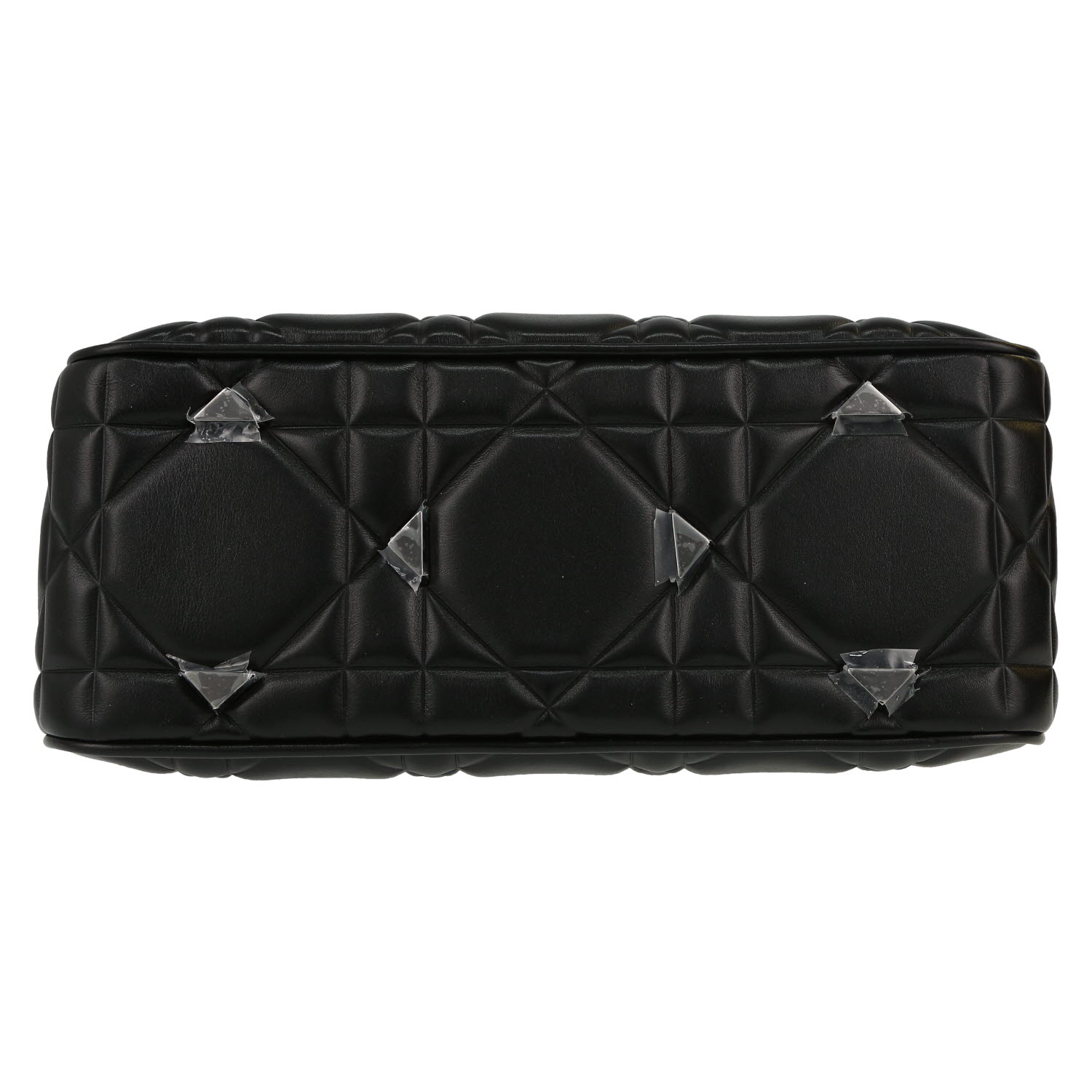 Sac bandoulière Dior  Lady 95.22 en cuir cannage noir - Detail D1