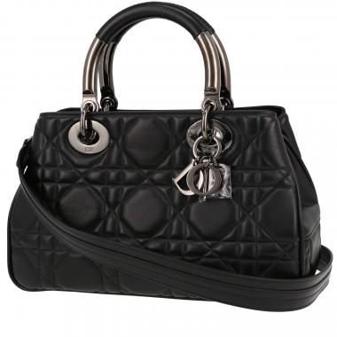 Borsa a tracolla Dior  Lady 95.22 in pelle cannage nera