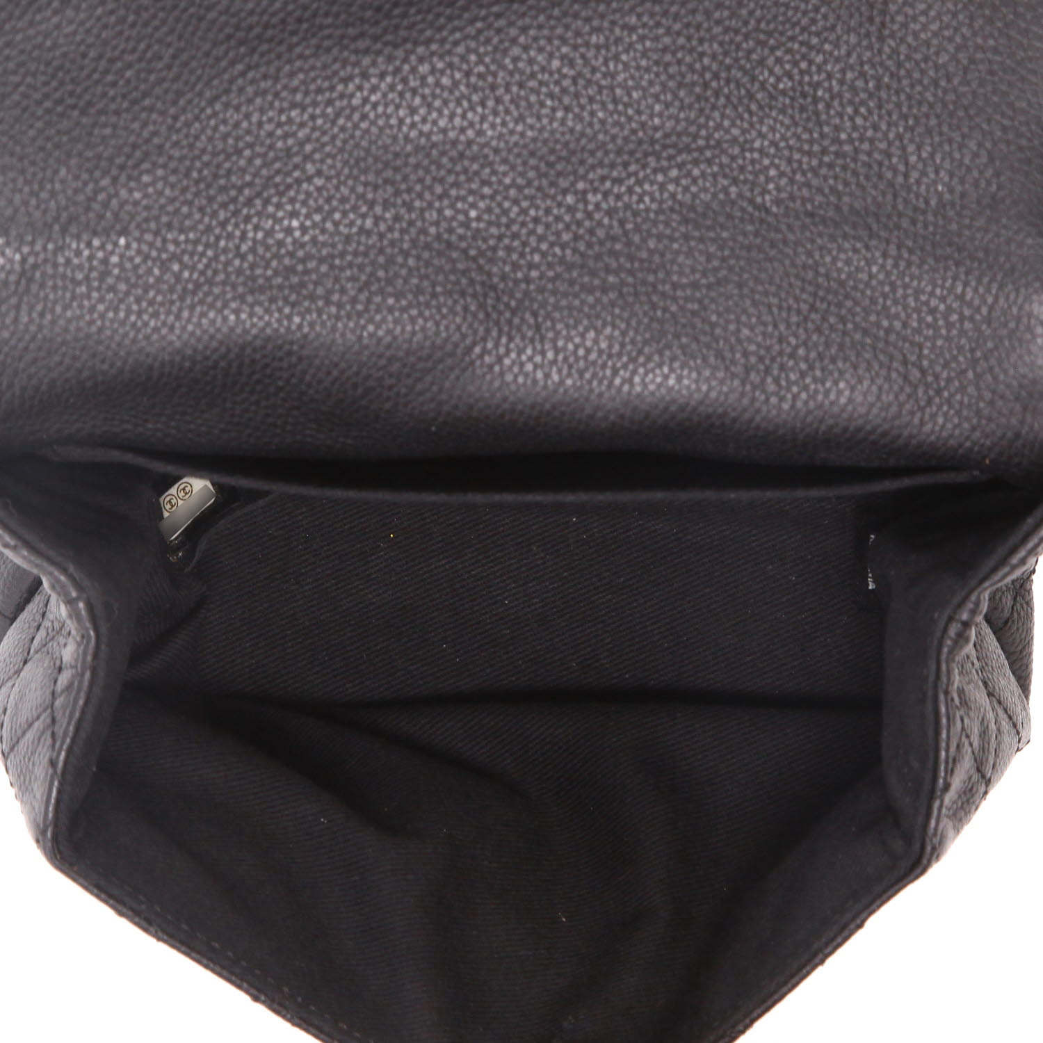 Pochette-ceinture Chanel  Pochette ceinture en cuir grainé matelassé noir - Detail D3