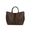 Louis Vuitton  Siena handbag  in ebene damier canvas  and brown leather - 360 thumbnail