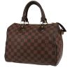 Louis Vuitton  Speedy 25 handbag  in ebene damier canvas  and brown leather - 00pp thumbnail