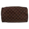 Louis Vuitton  Speedy 25 handbag  in ebene damier canvas  and brown leather - Detail D1 thumbnail