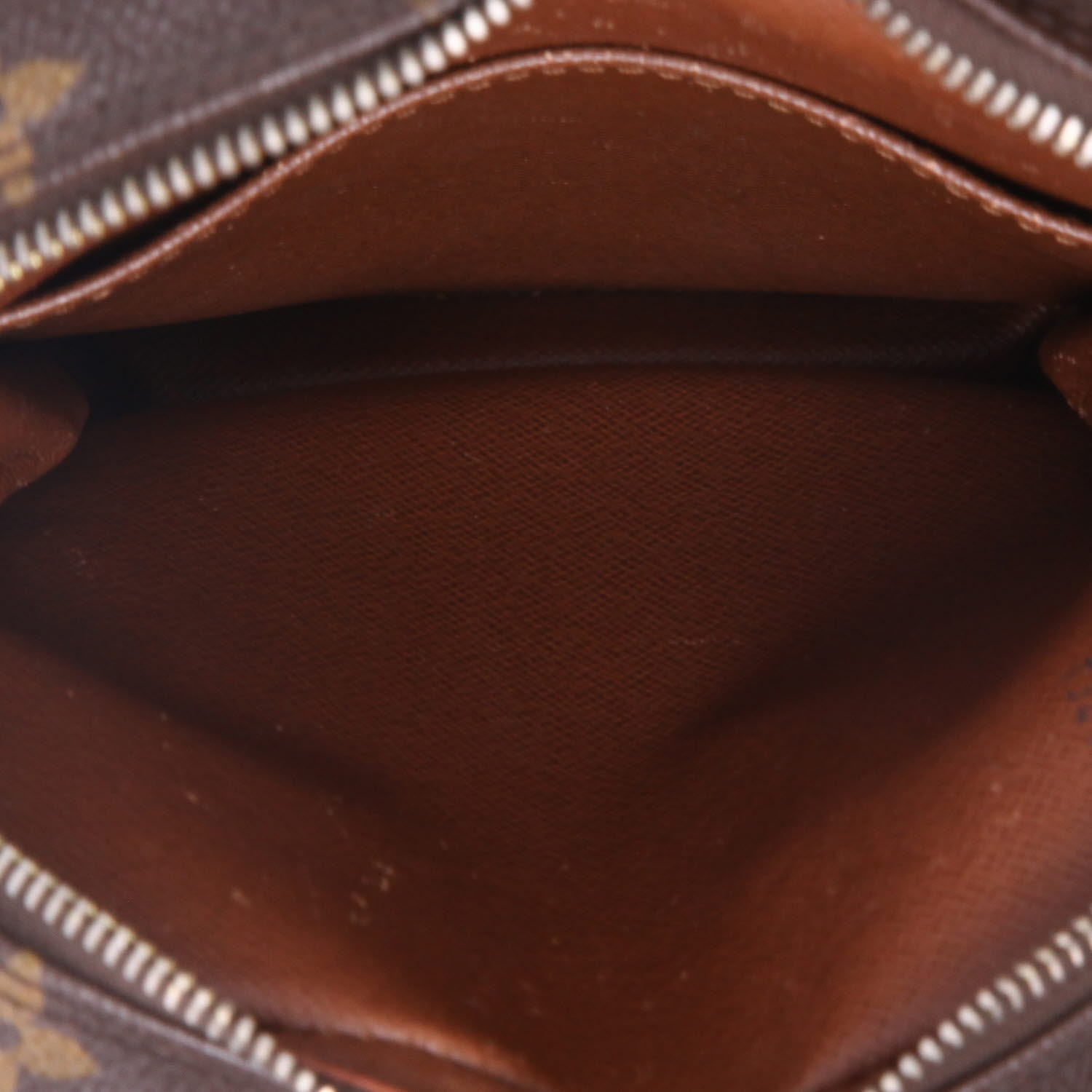 Borsa a tracolla Louis Vuitton  Danube	 in tela monogram marrone e pelle naturale - Detail D3
