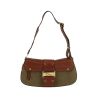 Dior  Colombus handbag  in khaki canvas  and brown leather - 360 thumbnail