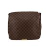 Louis Vuitton  Bastille shoulder bag  in ebene damier canvas  and brown leather - 360 thumbnail