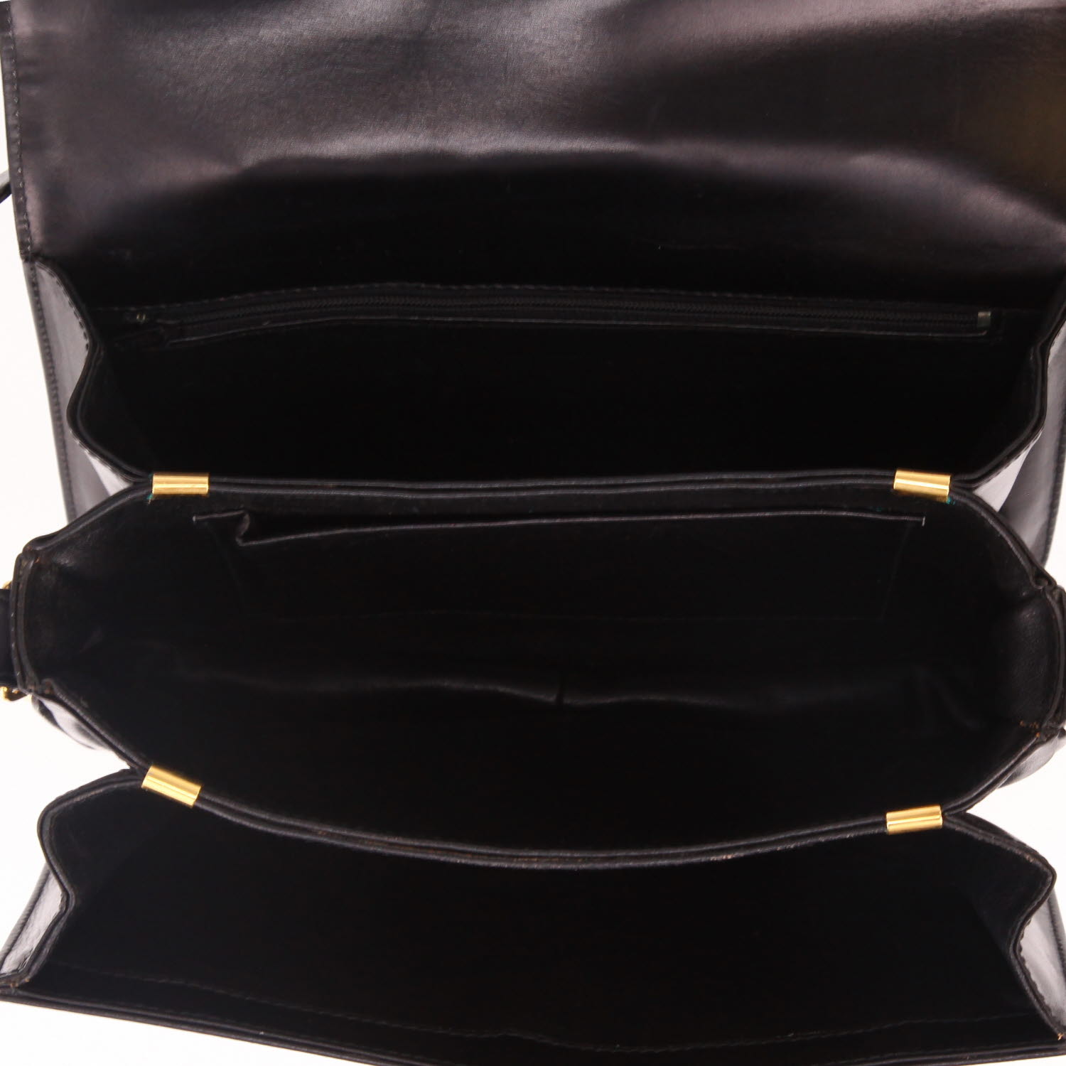 Sac porté épaule ou main Celine  Vintage en cuir noir - Detail D3