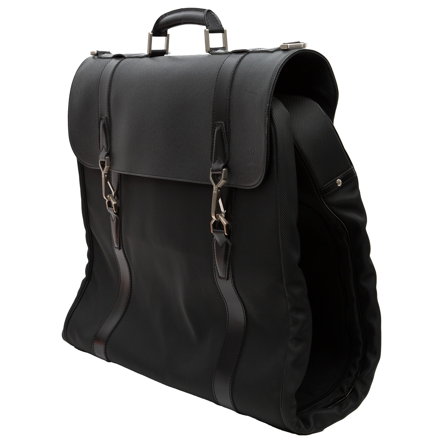 Louis Vuitton  Porte-habits in pelle taiga grigia - Detail D2