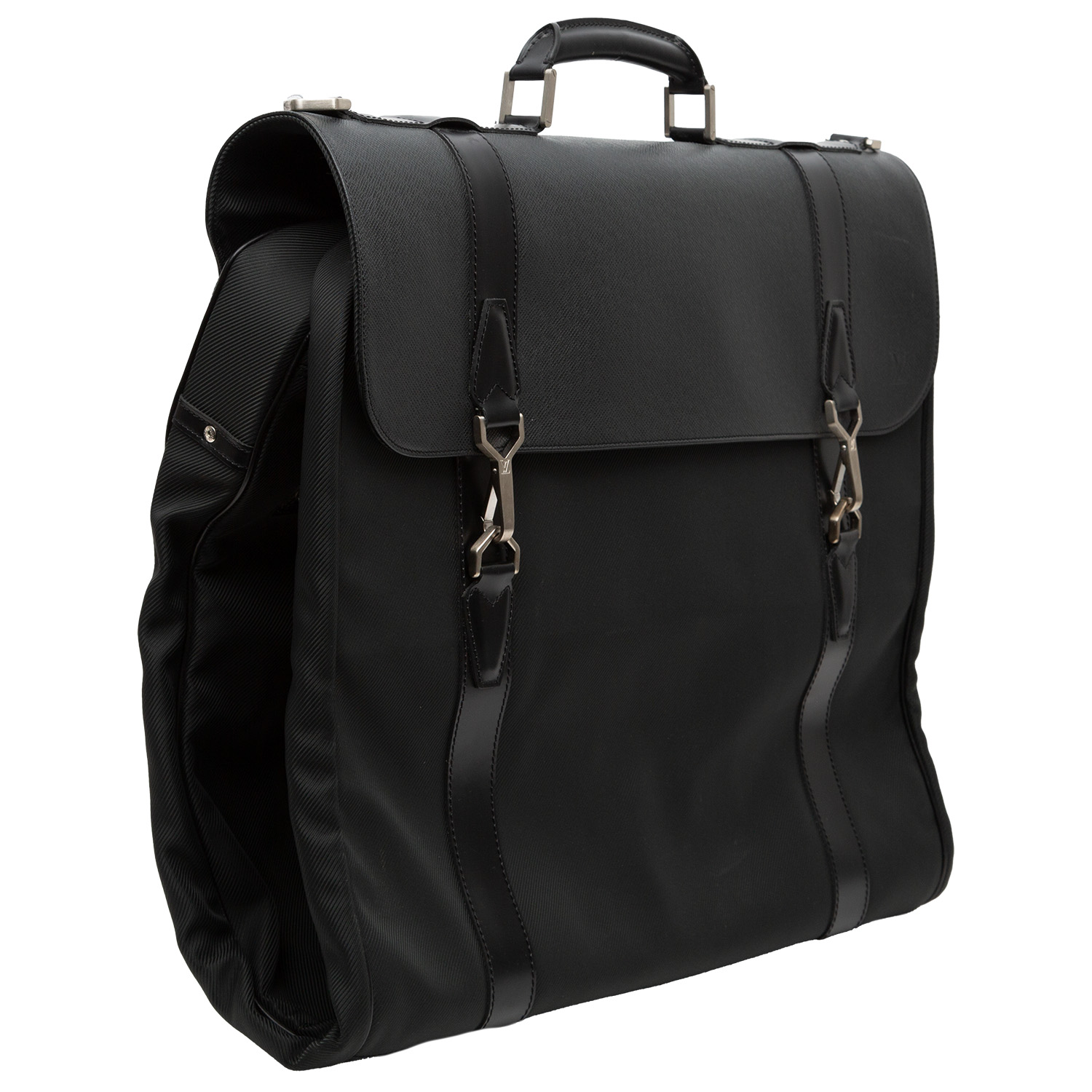 Louis Vuitton  Porte-habits in pelle taiga grigia - Detail D3