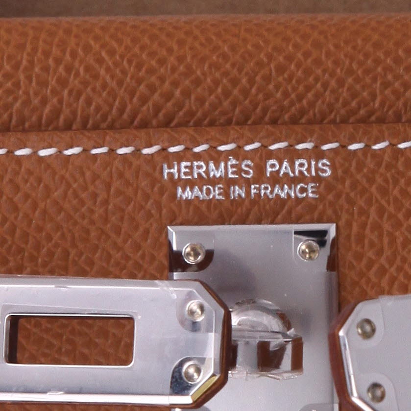 Borsa Hermès  Kelly 20 cm in pelle Epsom gold - Detail D2