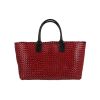 Bottega Veneta  Cabat shopping bag  in red and black intrecciato leather - 360 thumbnail