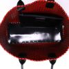 Shopping bag Bottega Veneta  Cabat in pelle intrecciata rossa e nera - Detail D3 thumbnail