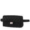 Pochette-ceinture Chanel  Pochette ceinture en cuir grainé noir - 00pp thumbnail
