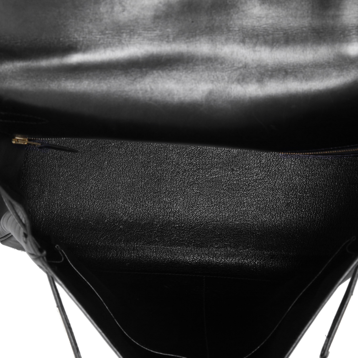 Hermès  Kelly 35 cm handbag  in black box leather - Detail D4