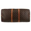 Sac de voyage Louis Vuitton  Keepall 55 en toile monogram marron et cuir naturel - Detail D4 thumbnail