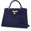Bolso de mano Hermès  Kelly 32 cm en cuero epsom azul Zafiro - 00pp thumbnail