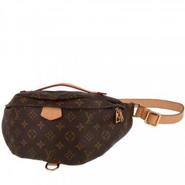 Pochette-ceinture Louis Vuitton  Bumbag en toile monogram marron et cuir naturel