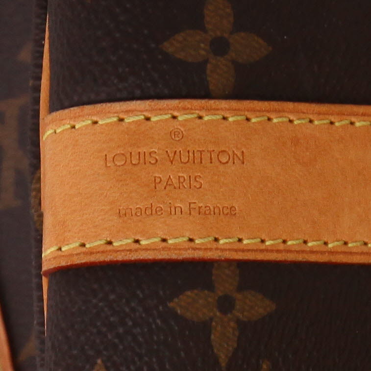 Borsa da viaggio Louis Vuitton  Keepall 45 in tela monogram marrone e pelle naturale - Detail D2