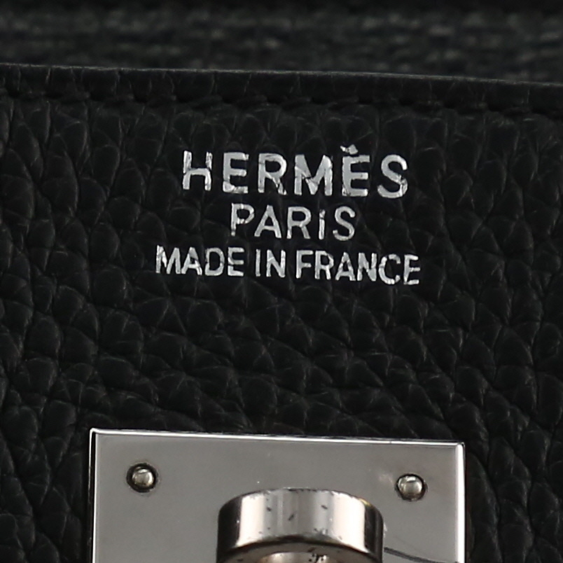 Hermès  Birkin 40 cm handbag  in black togo leather - Detail D2