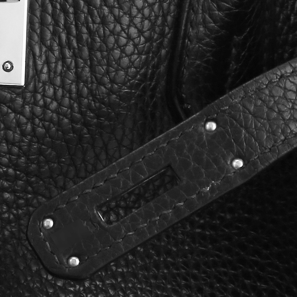 Hermès  Birkin 40 cm handbag  in black togo leather - Detail D4