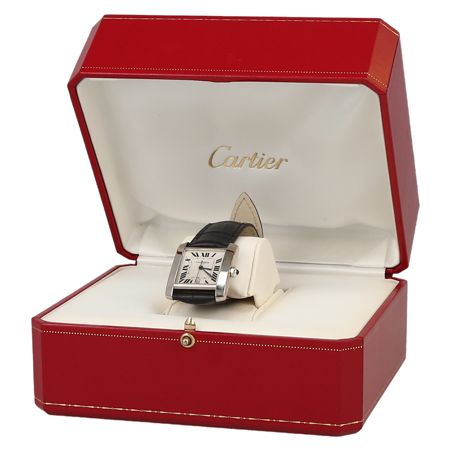 Reloj Cartier Tank Française de acero Ref: Cartier - 2366  Circa 2000 - Detail D2