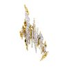 Sterlé  brooch-pendant in yellow gold, white gold and diamonds - 00pp thumbnail