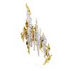 Broche-colgante Sterlé  de oro amarillo, oro blanco y diamantes - 360 thumbnail