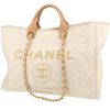 Chanel  Deauville shopping bag  in beige canvas  and beige leather - 00pp thumbnail