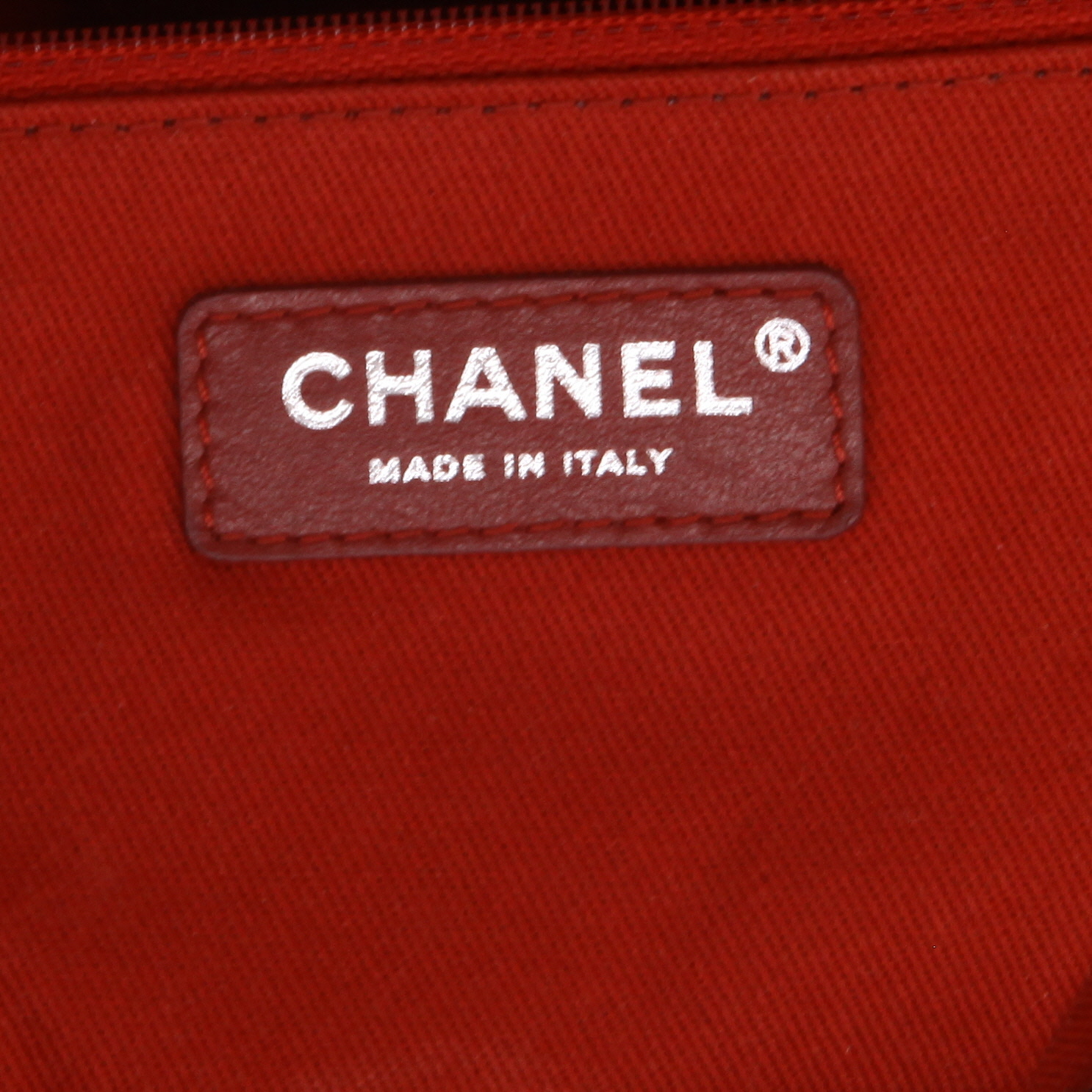 Bolso Cabás Chanel  Deauville en tweed rojo y cuero rojo - Detail D2