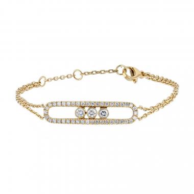 Bracciale Messika Move in oro giallo e diamanti