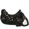 Balenciaga  Cagole shoulder bag  in black leather - 00pp thumbnail