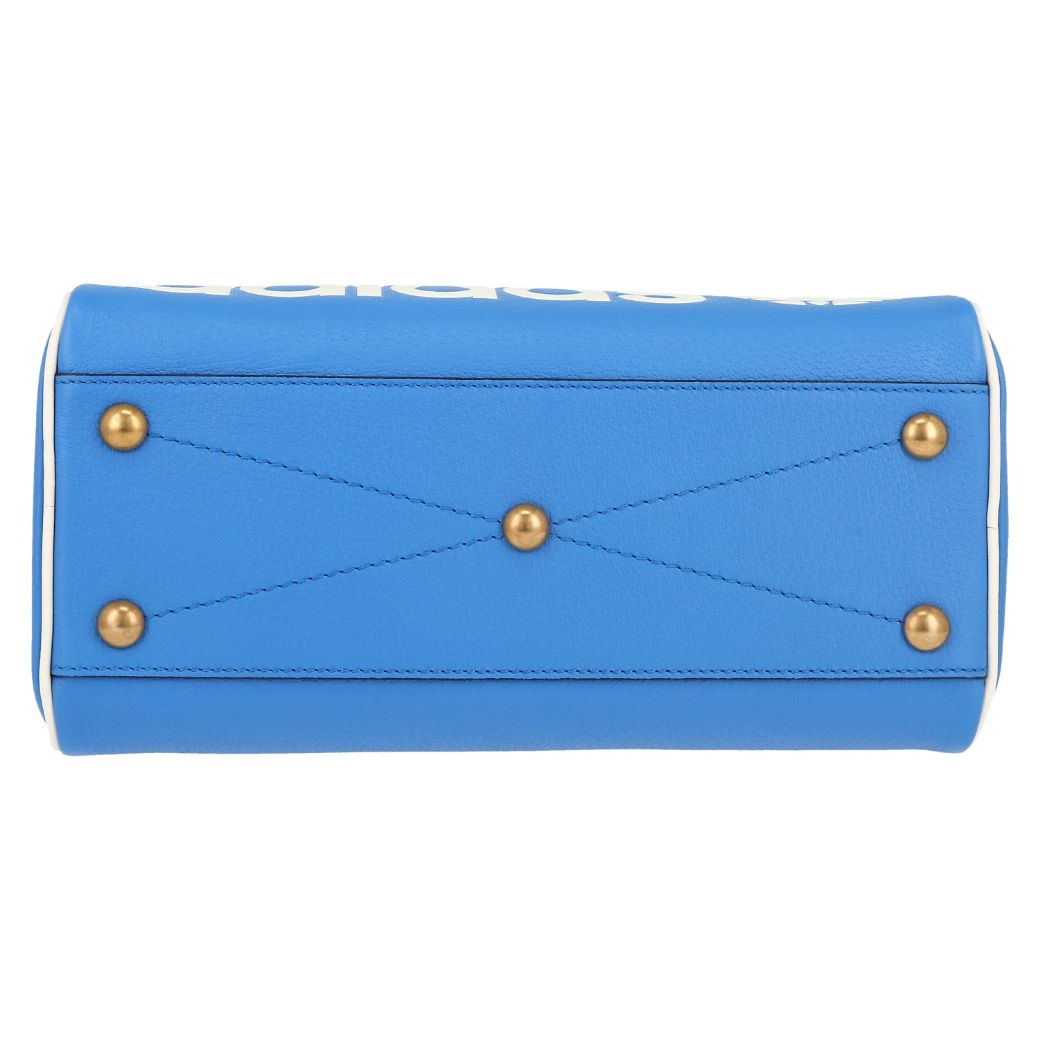 Borsa a tracolla Gucci   in pelle blu e bianca - Detail D1