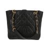 Chanel  Petit Shopping handbag  in black quilted grained leather - 360 thumbnail