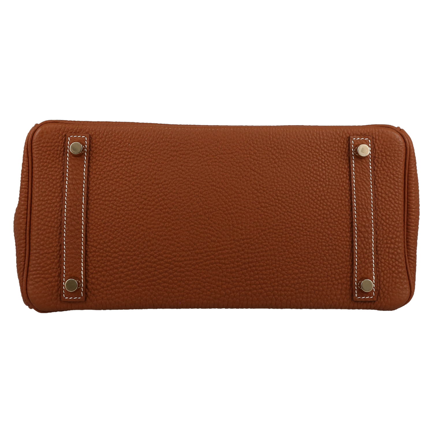Bolso de mano Hermès  Birkin 30 cm en cuero togo color oro - Detail D1
