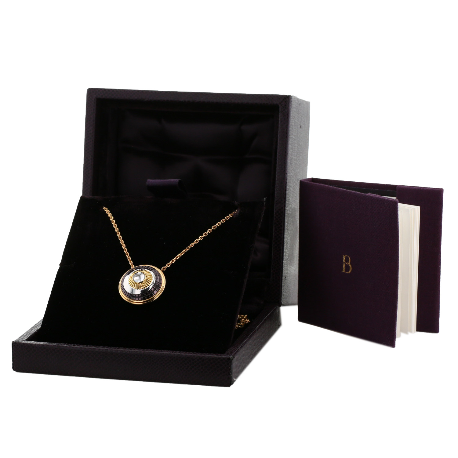 Boucheron Quatre necklace in 3 golds, rock crystal and PVD - Detail D2