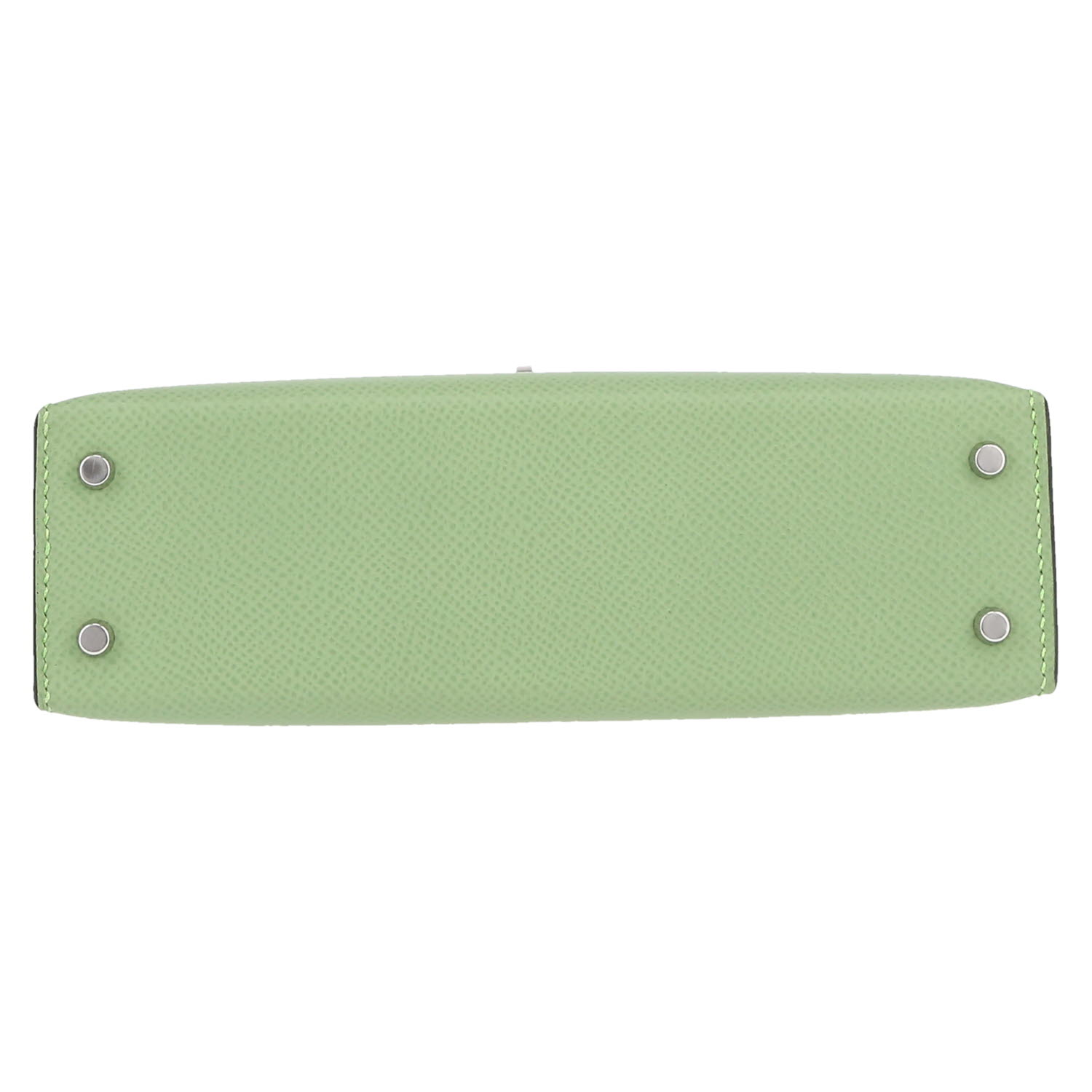 Hermès  Kelly 20 cm handbag  in Vert Criquet epsom leather - Detail D1