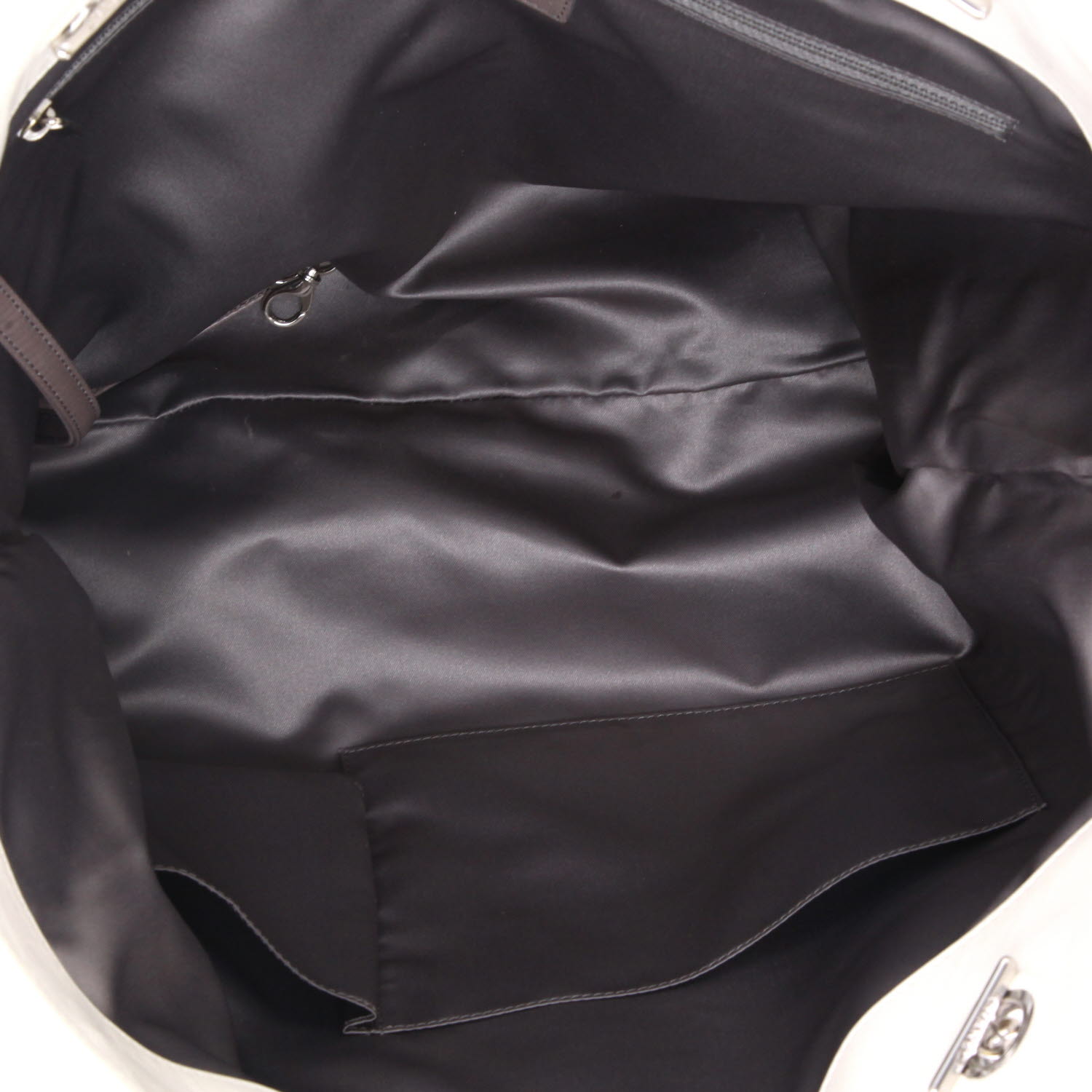 Chanel  Grand Shopping shopping bag  in white and red leather - Detail D3