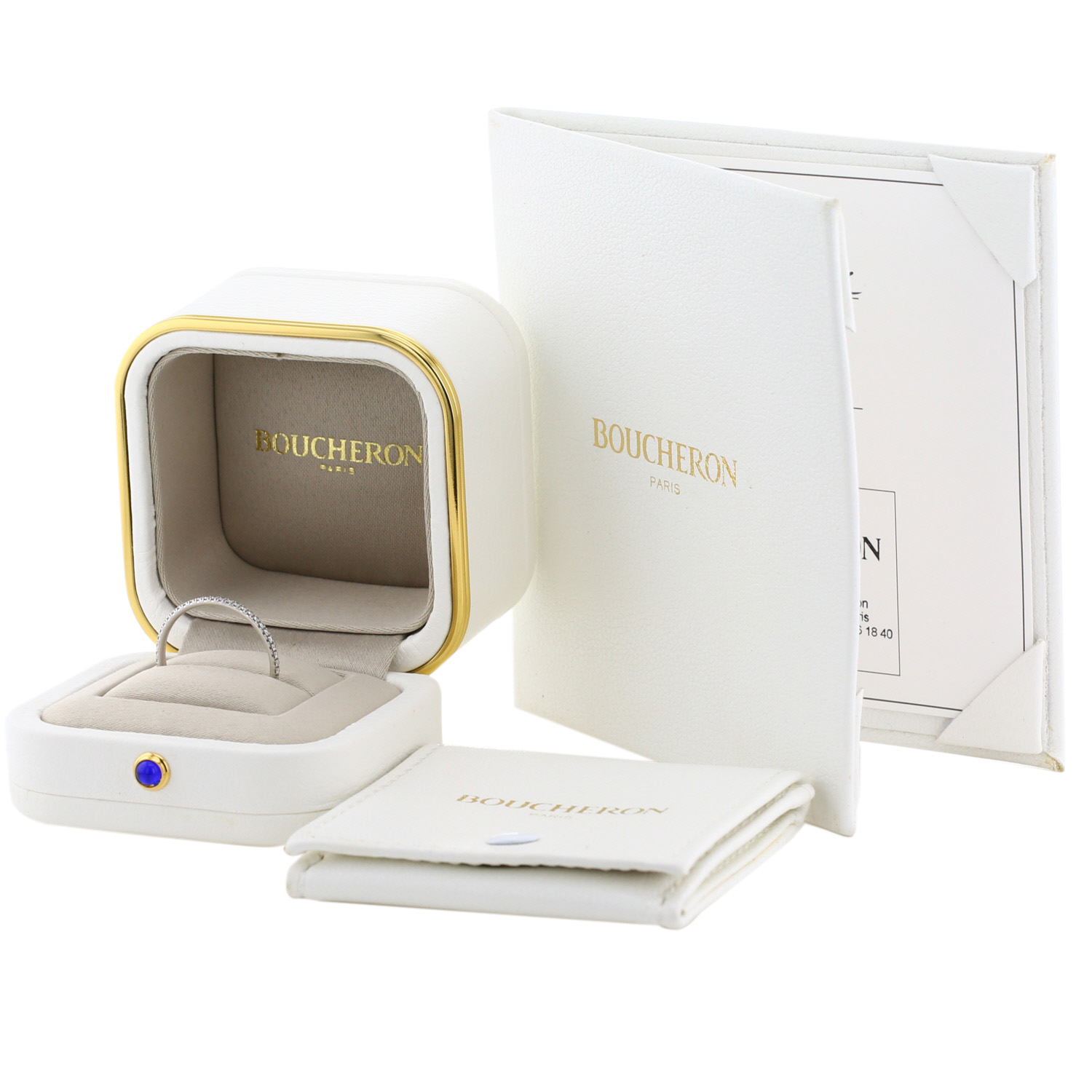 Alliance Boucheron Epure en or blanc et diamants - Detail D2