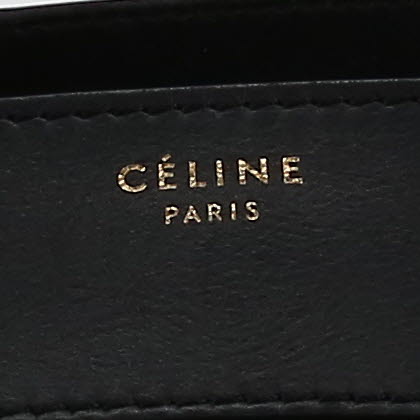 Celine  Luggage Medium handbag  in black leather - Detail D2