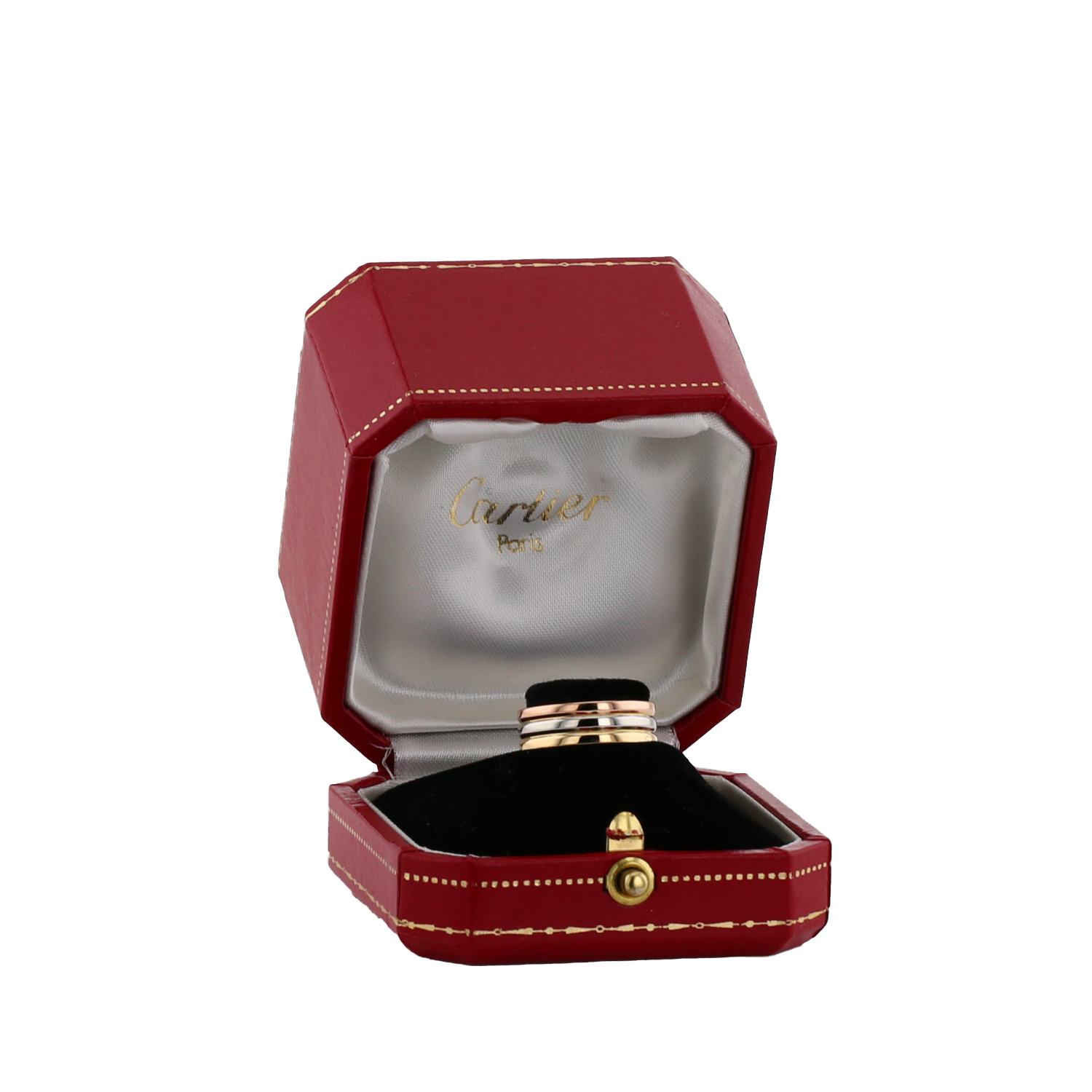 Bague ouverte Cartier C de Cartier en or jaune, or rose et or blanc - Detail D2