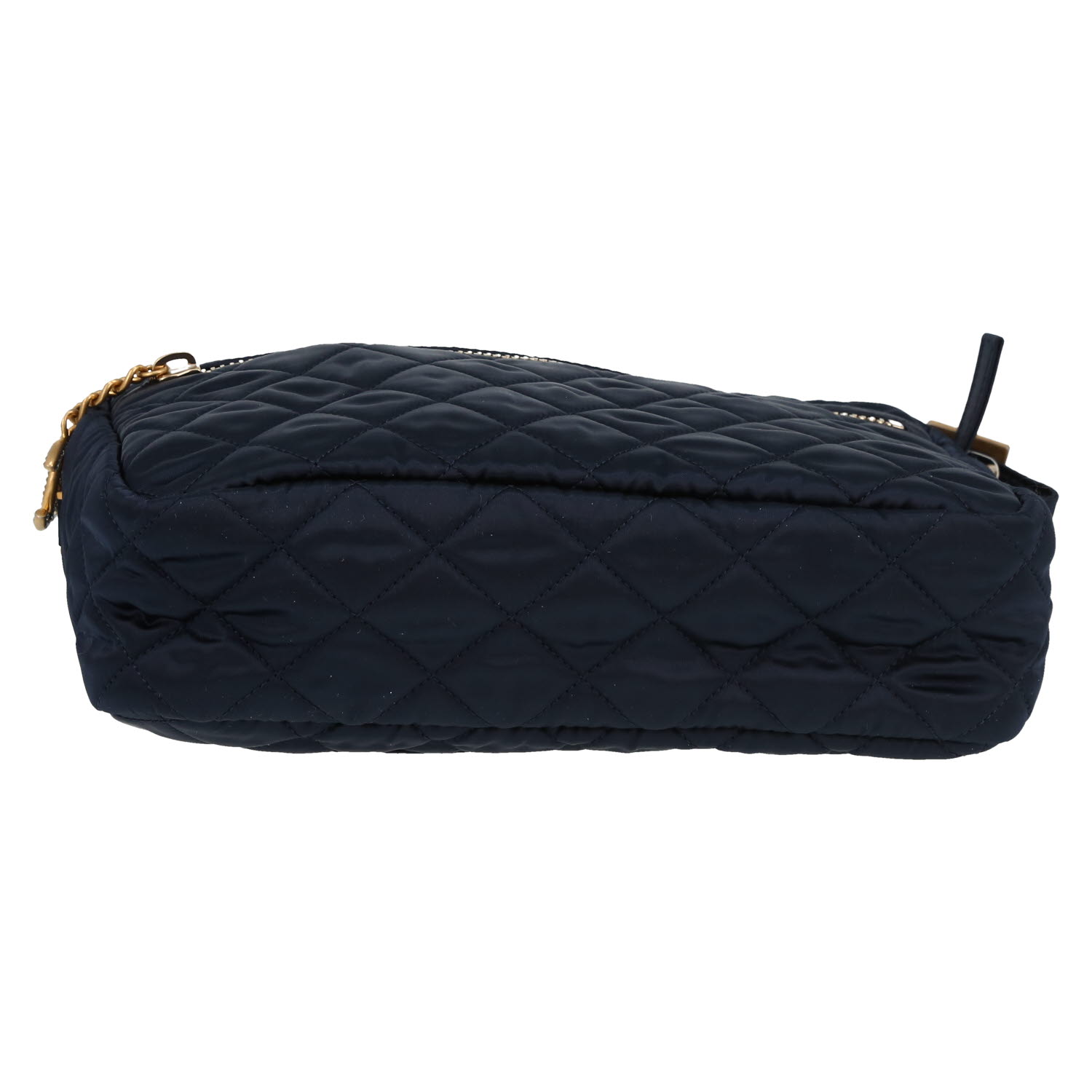 Chanel  Camera shoulder bag  in blue satin - Detail D1