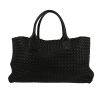 Bottega Veneta  Cabat shopping bag  in black intrecciato leather - 360 thumbnail