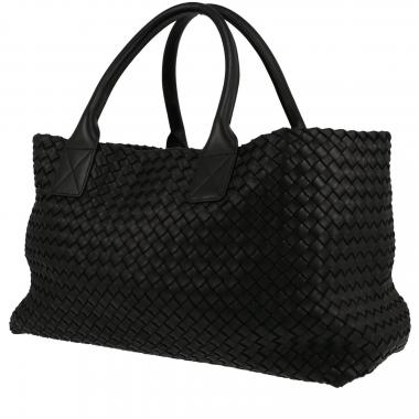 Shopping bag Bottega Veneta  Cabat in pelle intrecciata nera