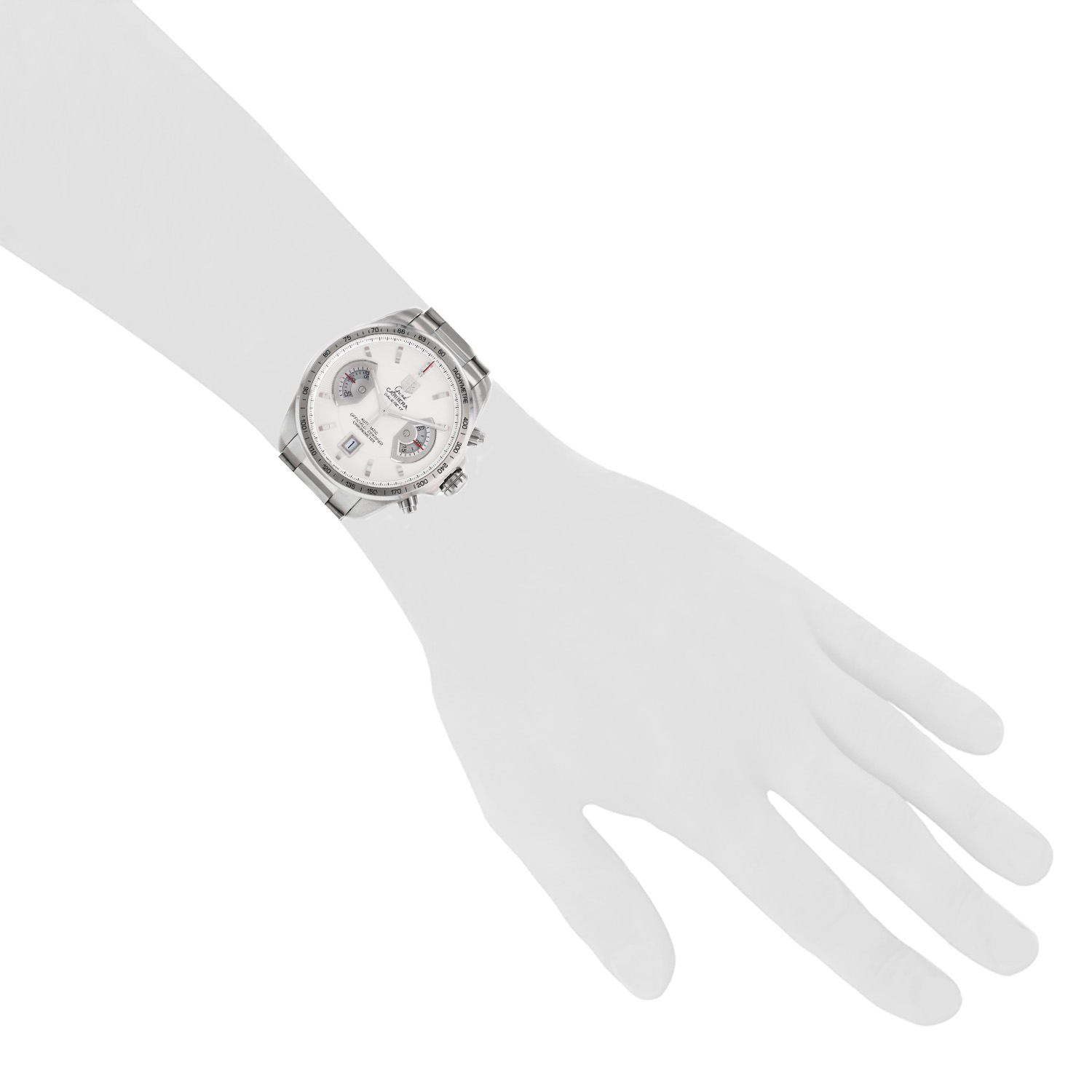 Montre TAG Heuer Grand Carrera en acier Ref: TAG Heuer - CAV511B  Vers 2010 - Detail D1