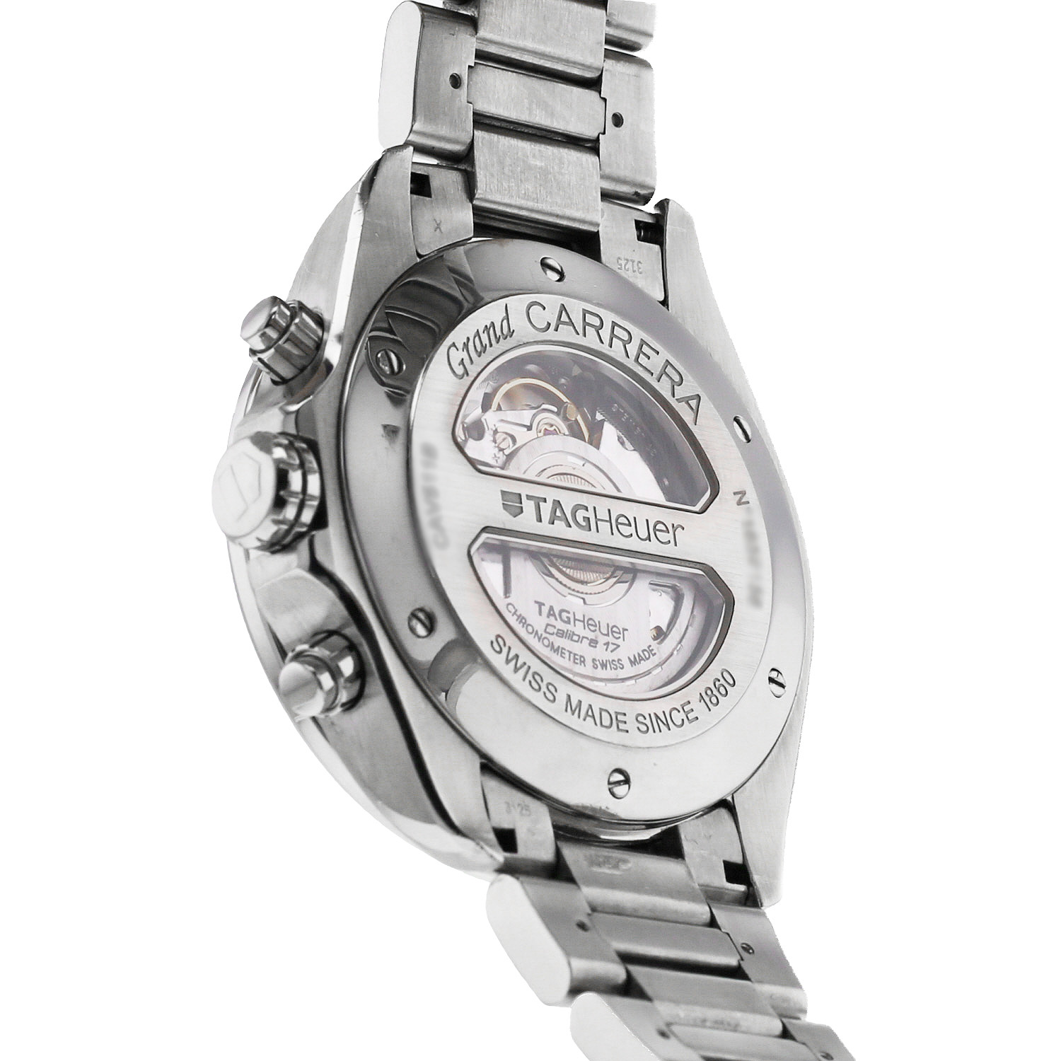 TAG Heuer Grand Carrera  in stainless steel Ref: TAG Heuer - CAV511B  Circa 2010 - Detail D3