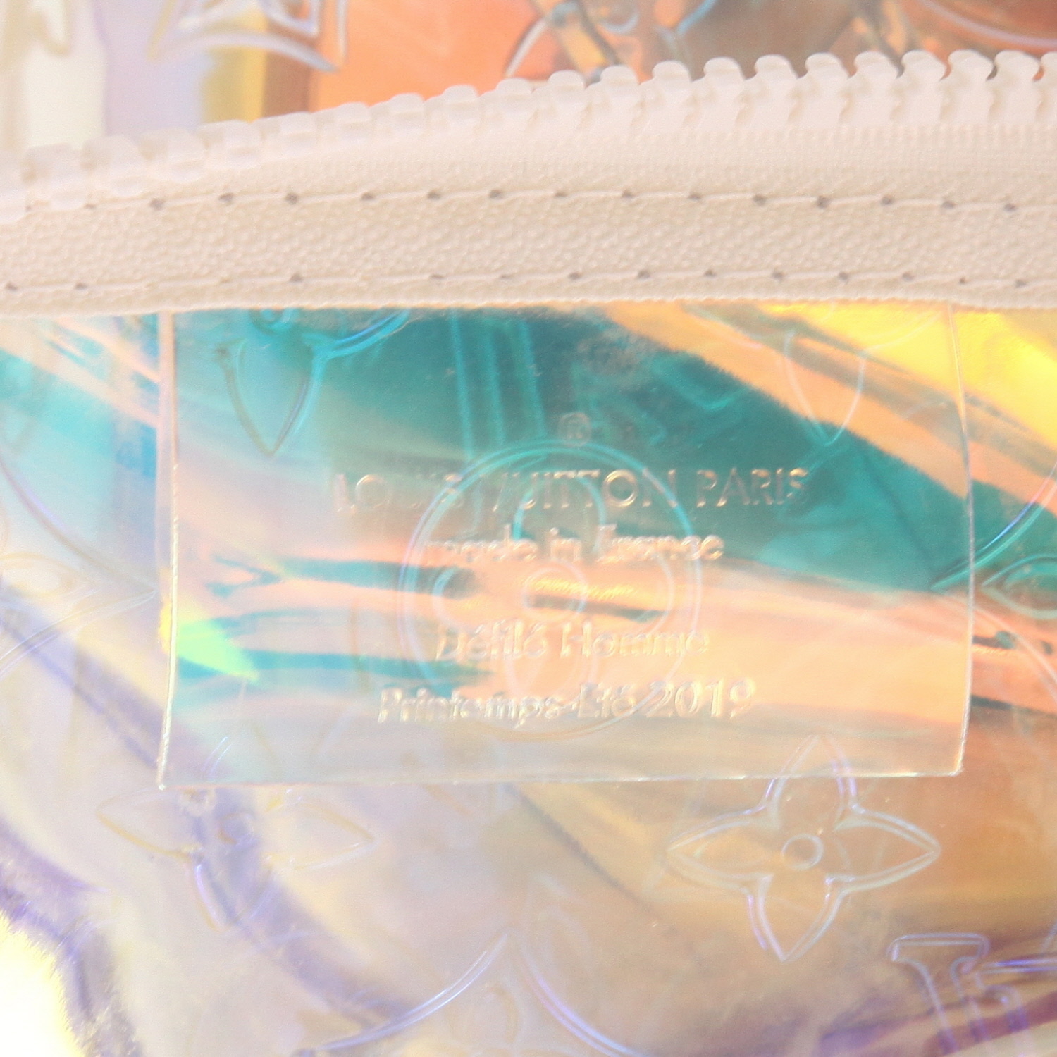 Louis Vuitton  Keepall Editions Limitées weekend bag  in transparent shading  vinyl - Detail D6