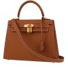 Bolso de mano Hermès  Kelly 25 cm en cuero epsom color oro - 00pp thumbnail