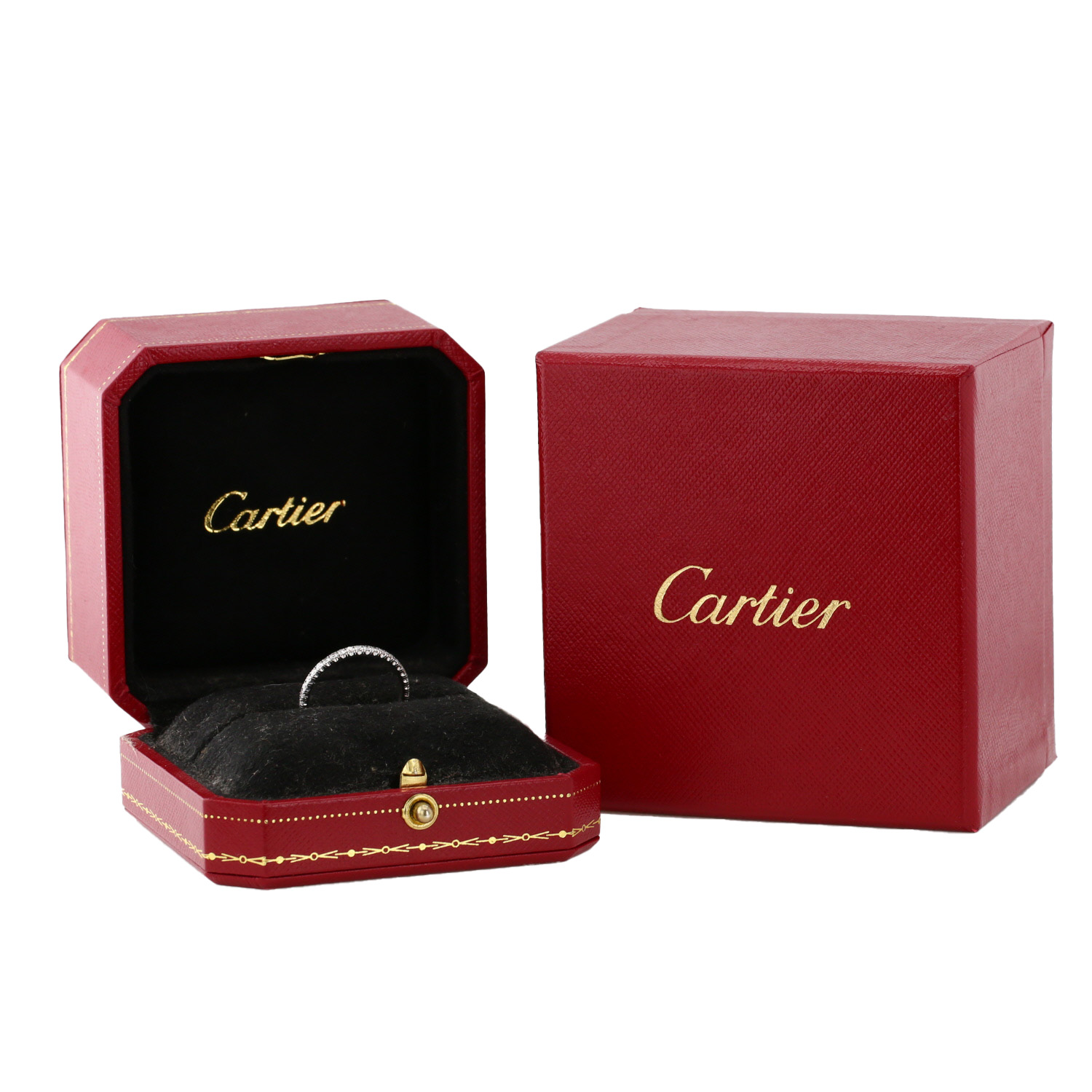 Fede nuziale Cartier Etincelle in oro bianco e diamanti - Detail D2