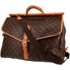 Louis Vuitton  Sac de chasse weekend bag  in brown monogram canvas  and natural leather - 00pp thumbnail