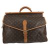 Louis Vuitton  Sac de chasse weekend bag  in brown monogram canvas  and natural leather - Detail D1 thumbnail