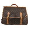 Sac de week end Louis Vuitton  Sac de chasse en toile monogram marron et cuir naturel - Detail D5 thumbnail